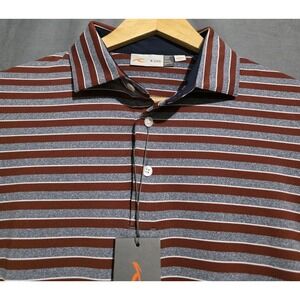 KJUS Shirt Mens 54-XL Soren Striped Golf Polo Short Sleeve Stretch UPF 50+ NEW